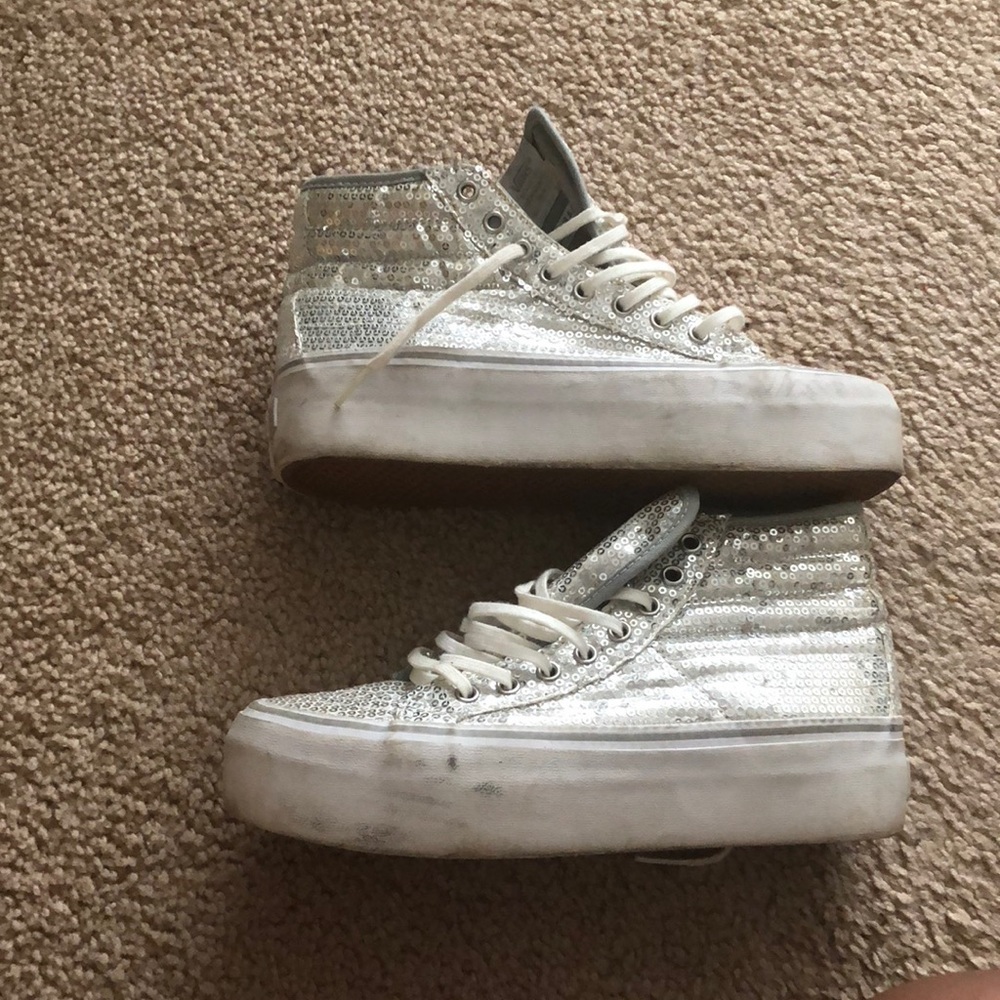 Sparkly platform vans
